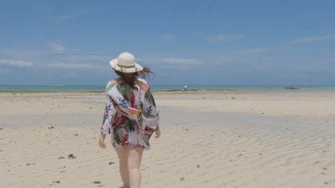 A walk in a beach in Zanzibar Stock Footage 274452318