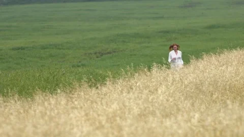 A walk between two fields. Stock Footage 88152011