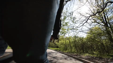 Walk on the bicycle Stock Footage 5444017