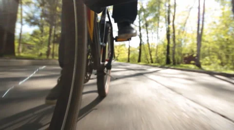 Walk on the bicycle Stock Footage