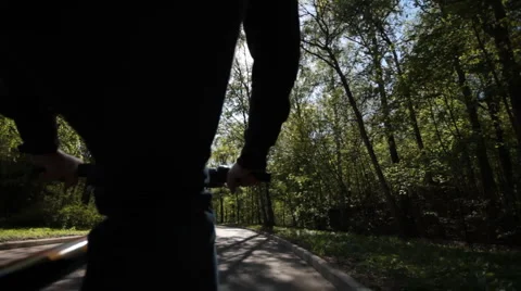 Walk on the bicycle Stock Footage 5455200