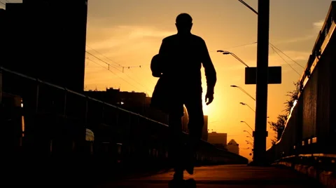 Walk on the bridge Stock Footage 55869224