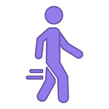 Walk Colored Icon. Walking Man Vector Icon. Pedestrian pictogram. For Maps,.. Illustrazione stock