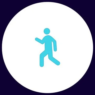 Walk computer symbol Stock Illustration