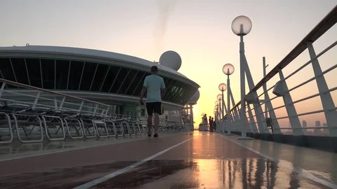 Walk on a cruise Stock Footage 71479223
