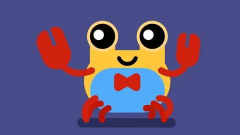 Walk cycle of a cute baby colorful crab Stock Video Pond5