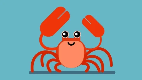 Walk cycle of a red crab. 库存影片 112772609