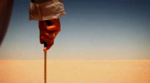 Walk in the desert Stock Footage 1340530