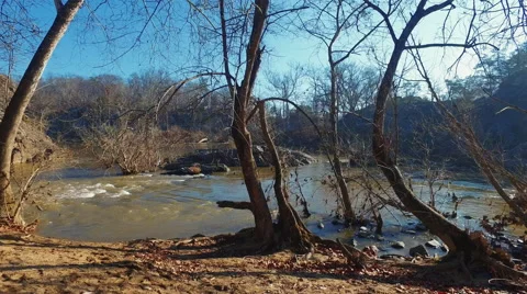 Walk down to river bed Video stock 57974076