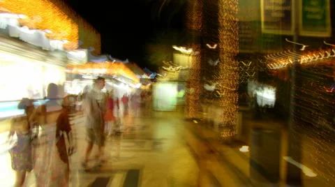 Walk on the evening city Stock Footage 6605445