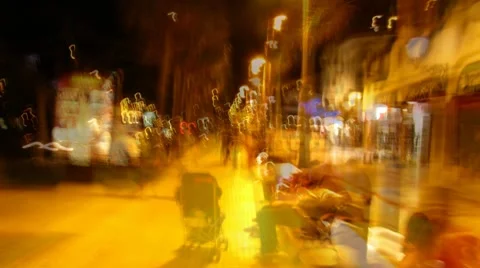 Walk on the evening city Stock Footage 7728027