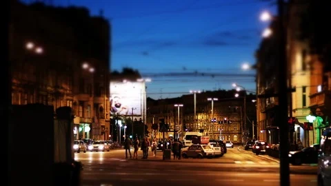 Walk in the evening Wroclaw Stock Footage 97410197