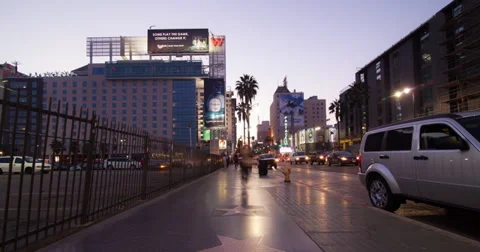 Walk of Fame Hyper-Lapse Stock Footage 36680017