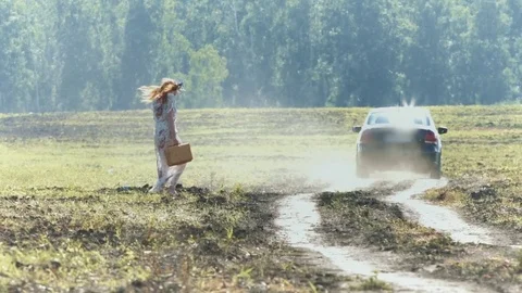 Walk in the field. Stock Footage 79360253