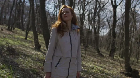 Walk in forest Stock Footage 138166694