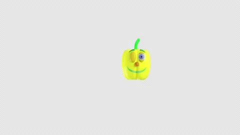 The walk of a fun, cool pepper, is a story from the life of vegetables Stock Footage 150599653