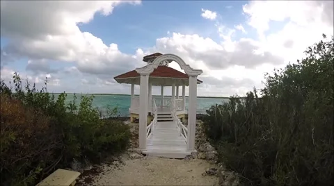 Walk to gazebo Stock Footage 47294637