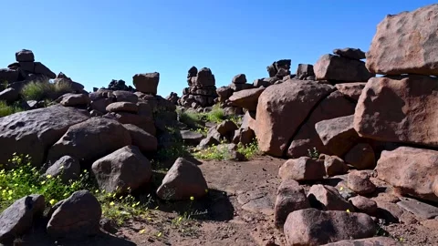 Walk in Giant's Playground Stock Footage 132817015