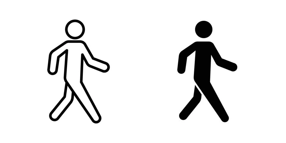 Walk icon concept. best for web design Stock Illustration