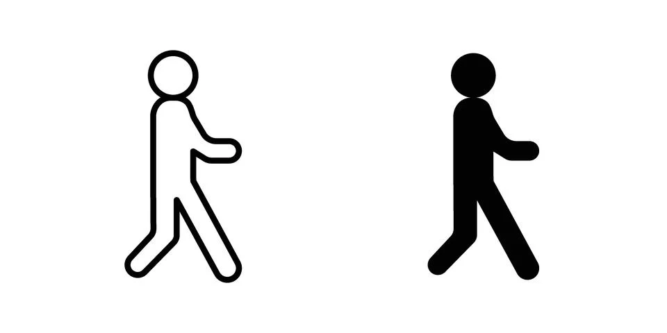 Walk icon graphic element. web icon set Stock Illustration