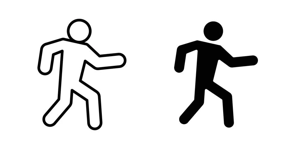Walk icon or illustration vector symbols Stock Illustration