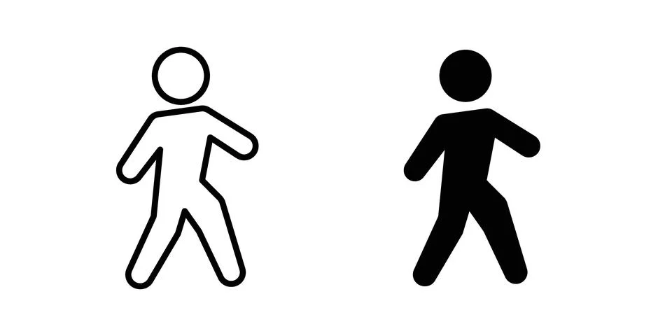Walk icon vector design illustrations Stock Illustration