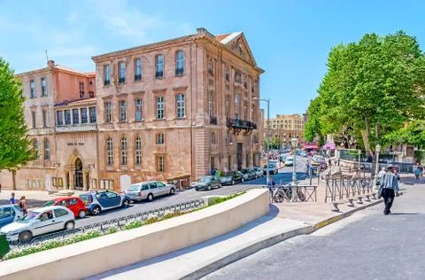 The walk in Marseilli Stock Photos