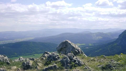Walk on mountain to see the Landscape Stock Footage 112778152