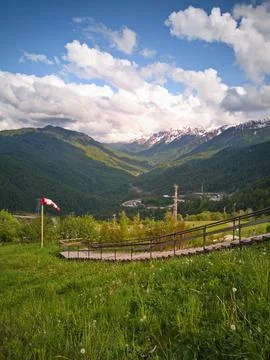 Walk in the mountains Stock Photos