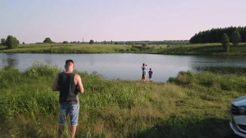 Walk near the river 動画素材 156410707