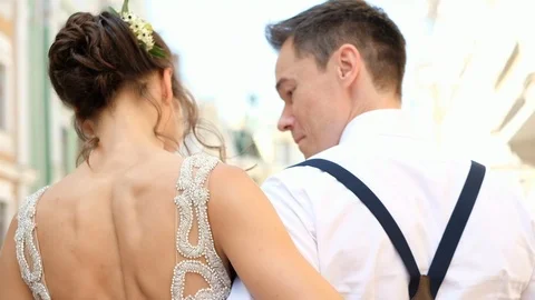 Walk For Newlyweds. Stock Footage 111783794