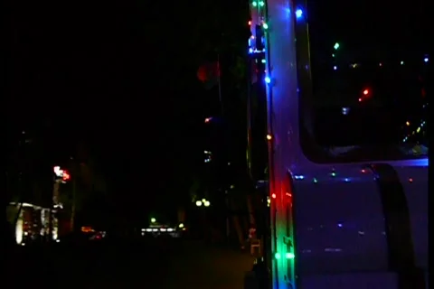 Walk in night park Stock Footage 751022