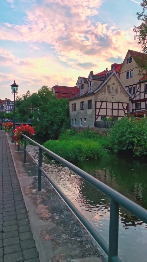 A walk in the old German town Stock-Footage 281151508