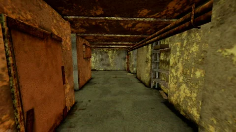 Walk in a old room Stock Footage 278147