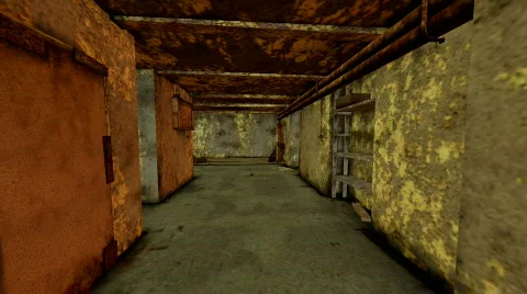 Walk in a old room Stock Footage 278172