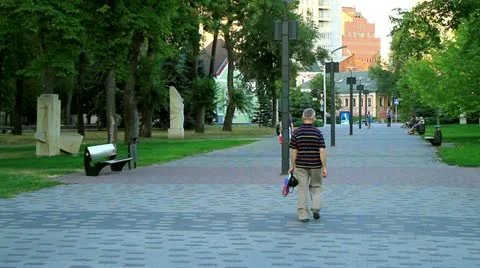 Walk in the park Stock Footage 11357938