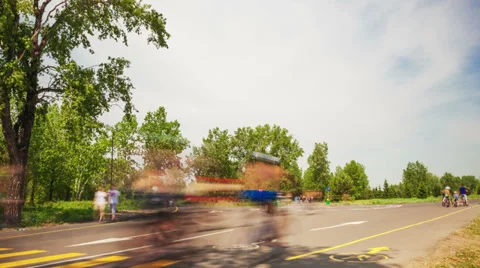 Walk in the Park, Time Lapse Video stock 34049606