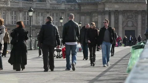 A walk of people Stock Footage 658042