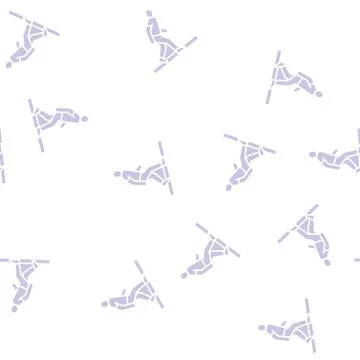 Walk people glyph seamless pattern イラスト素材