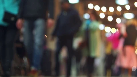 Walk people hall design Stock Footage