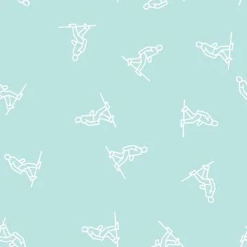 Walk people line seamless pattern イラスト素材