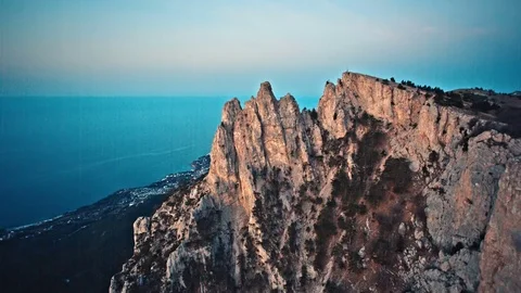 Walk on rock by the sea Stock-Footage 83548616