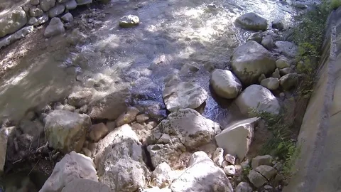 Walk On Rocks Stock Footage 98680113