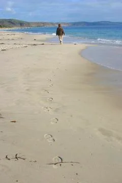 Walk on the Sand Stock Photos