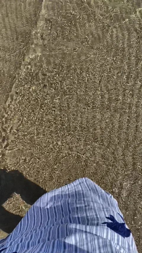 Walk on the sandy shore Stock Footage 251993803