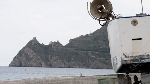 A walk by the sea in Sicily Stock Footage 107537332