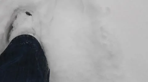 Walk on the snow Stock Footage 8846406