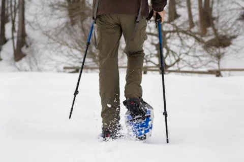 Walk on the snow Stock-Fotos