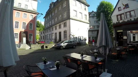 Walk on the streets of an old town Video stock 87330704