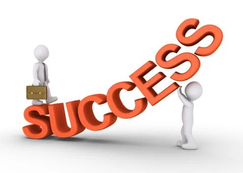 Walk the success path with help Stock Illustration